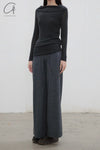 SWAYING 25 Early Spring Water-soluble Wool Fake Two-piece Sweater Series SW-SW25PS1T06-HEIHUI Black and Gray SW-SW25PS1T06